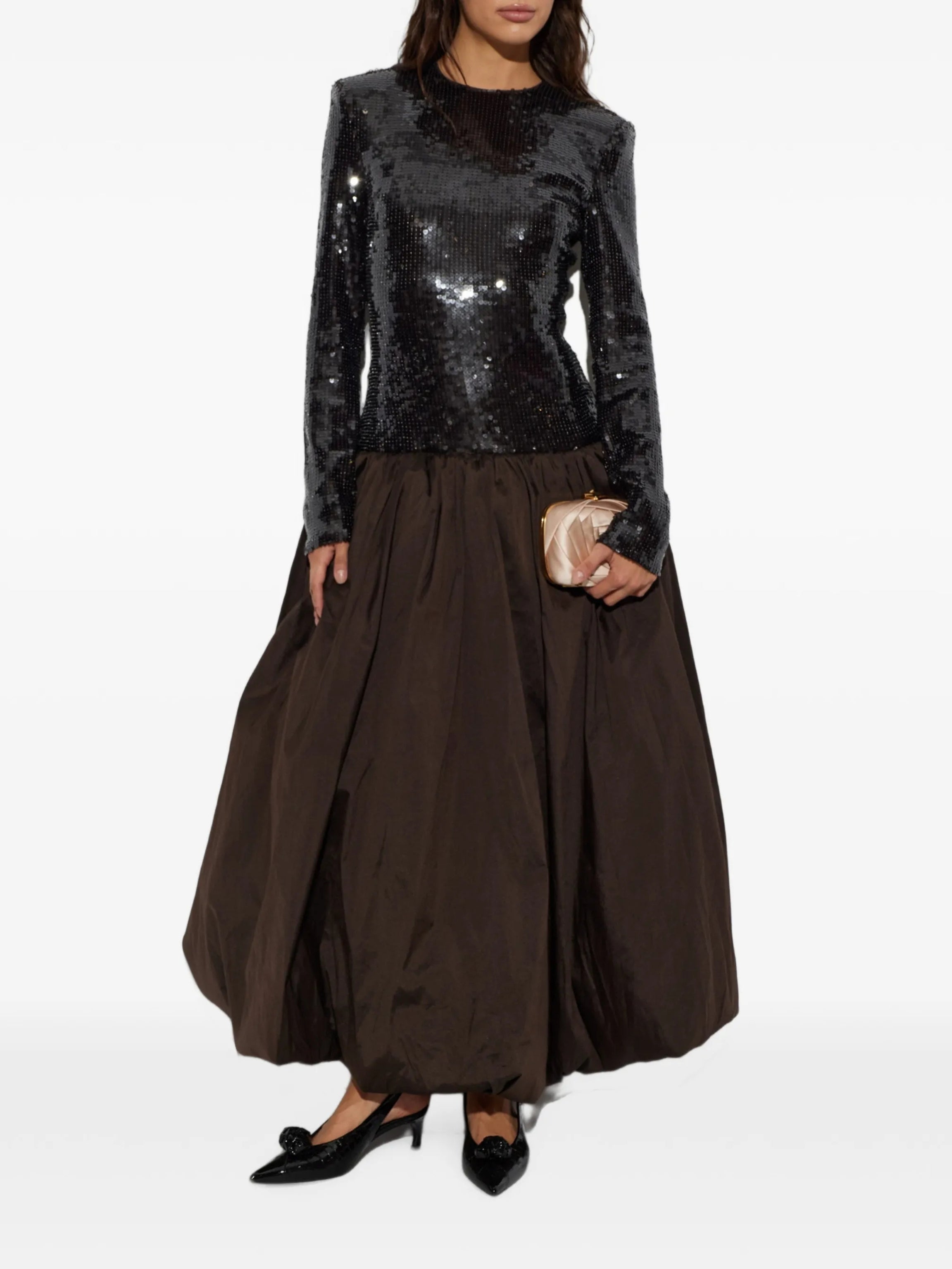 Sequins maxi bubble dress