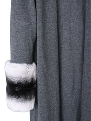 Charcoal grey long cuff cardigan