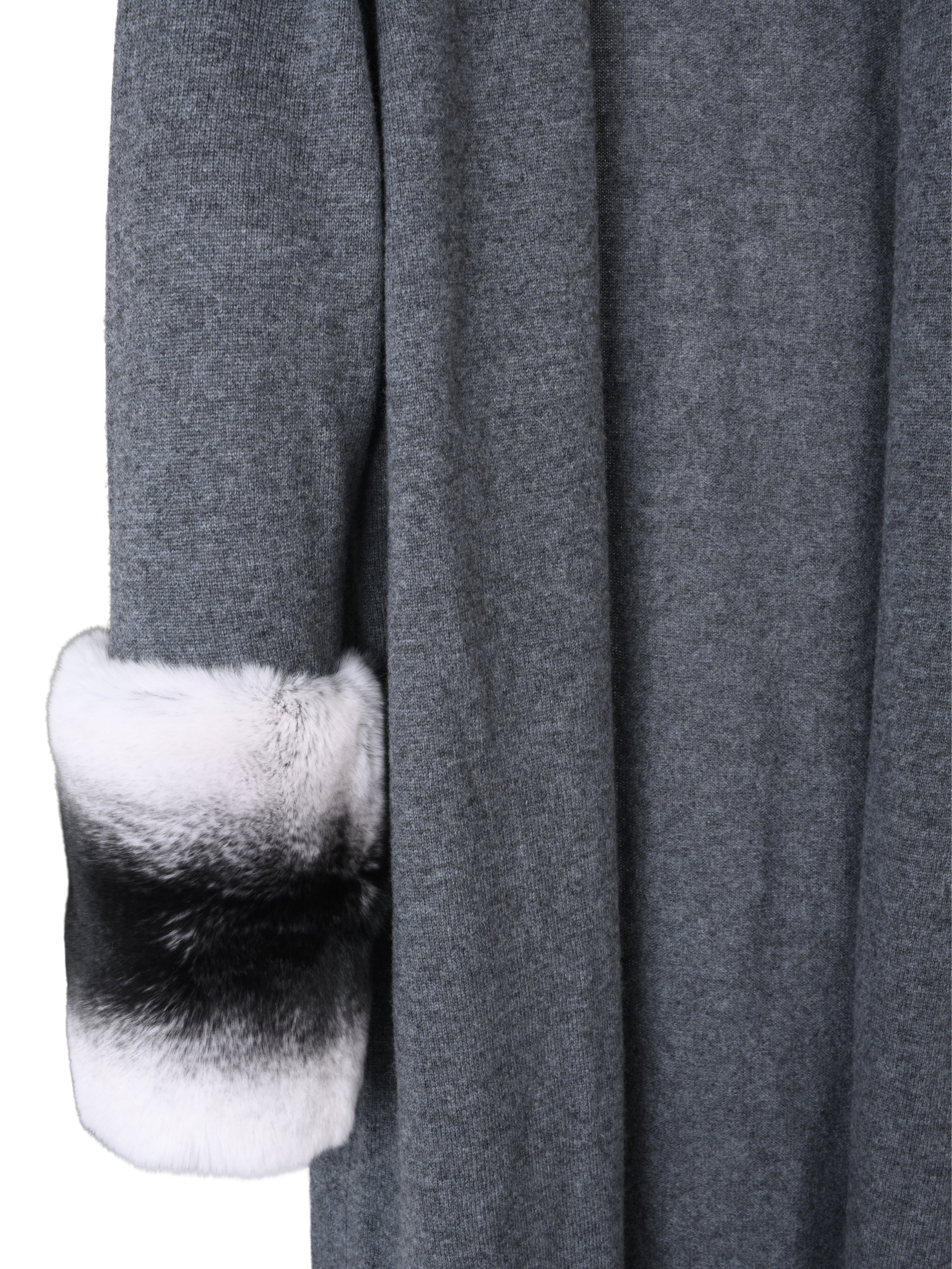 Charcoal grey long cuff cardigan