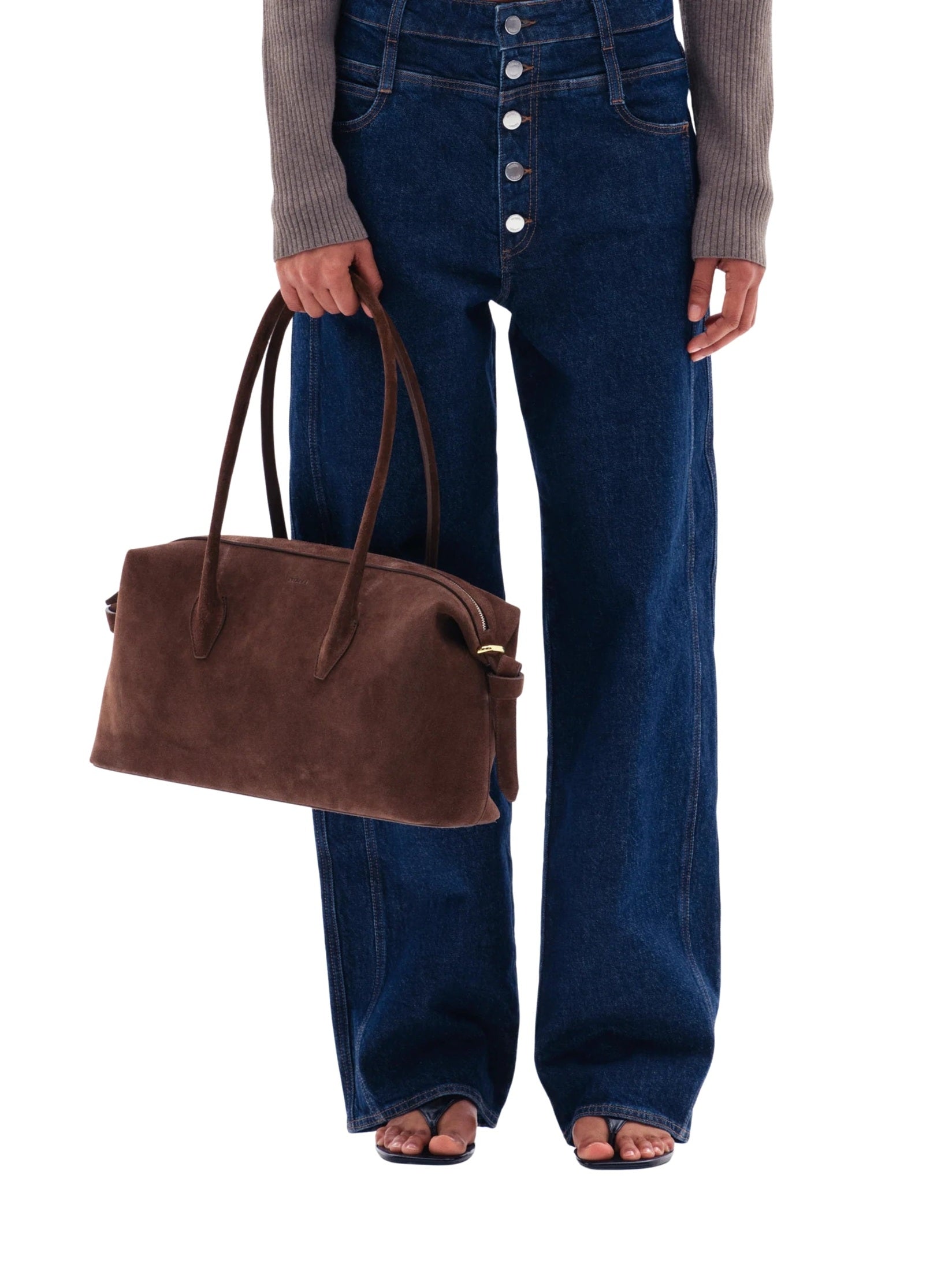 Brioche duffle chocolate suede