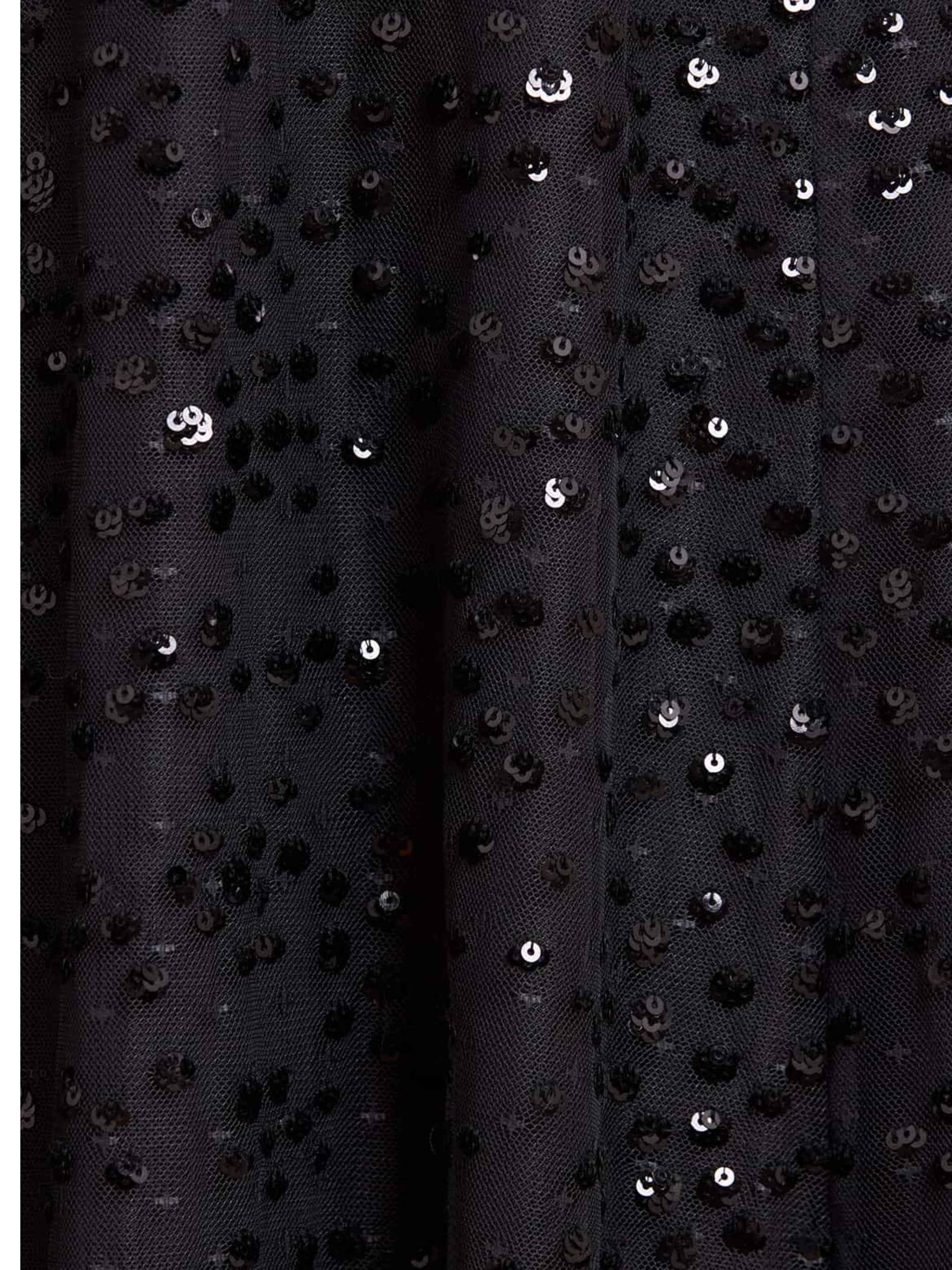 DAPPLED SEQUIN LONG SLEEVE ANKLE GOWN