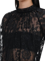 Black lace blouse