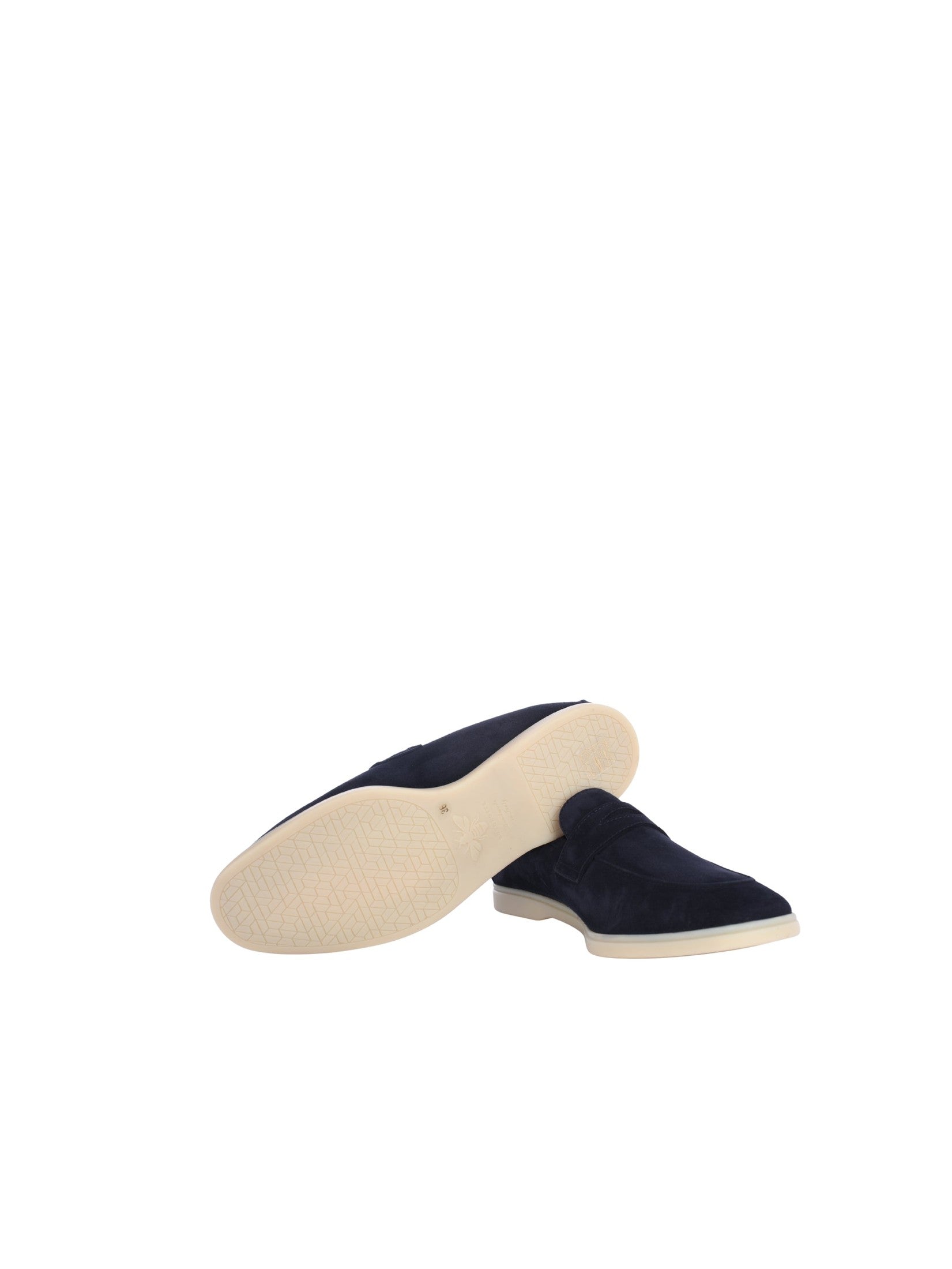 Dark blue suede loisir gomme