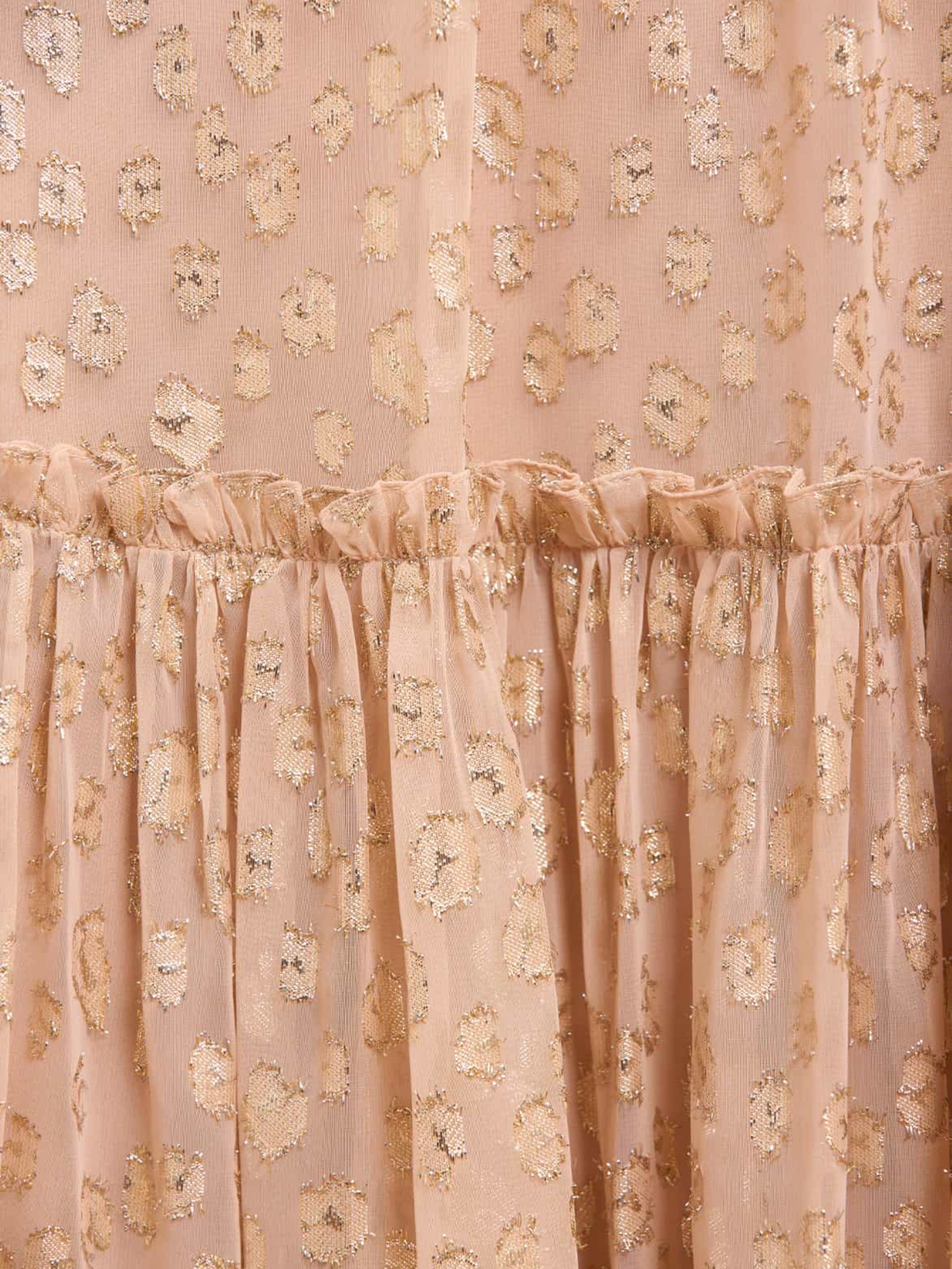 HARPER LUREX CAPE ANKLE GOWN