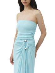 Emma Strapless Draped Jersey Bustier Gown