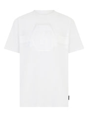 Round Neck T-Shirt Jacquard Hexagon Line