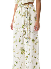 SCARF BELT WIDE LEG PANT