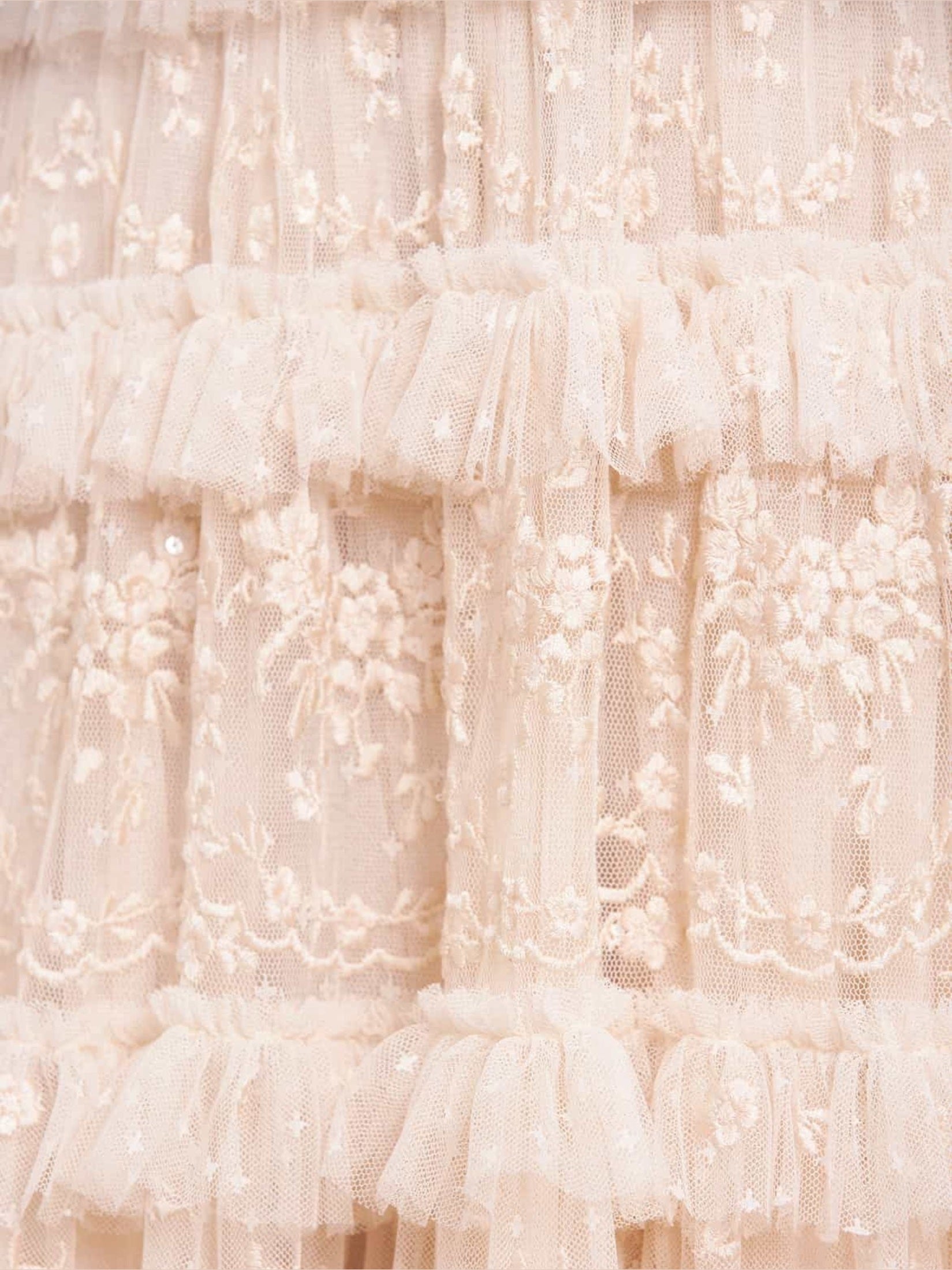 Blossom lace ankle gown