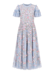 Lunaria wreath round neck ankle gown