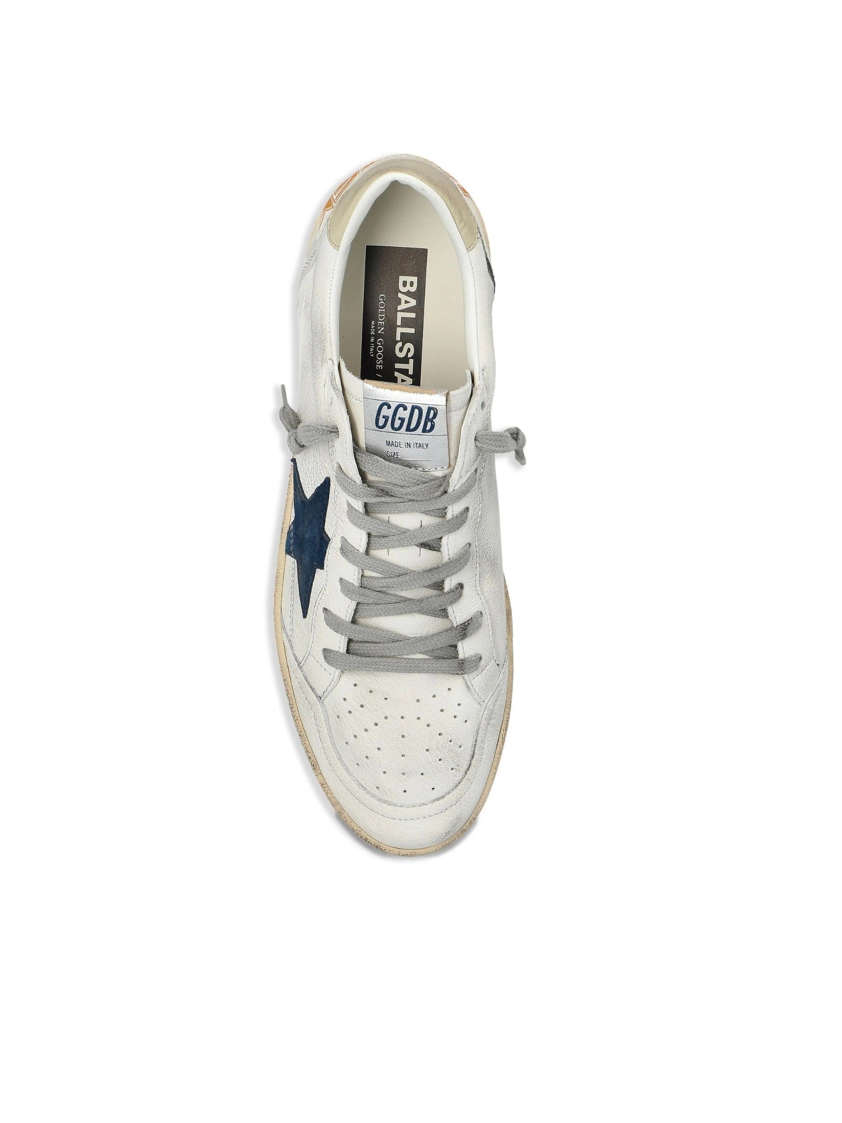 Ballstar nappa upper toe and spur suede star leather heel