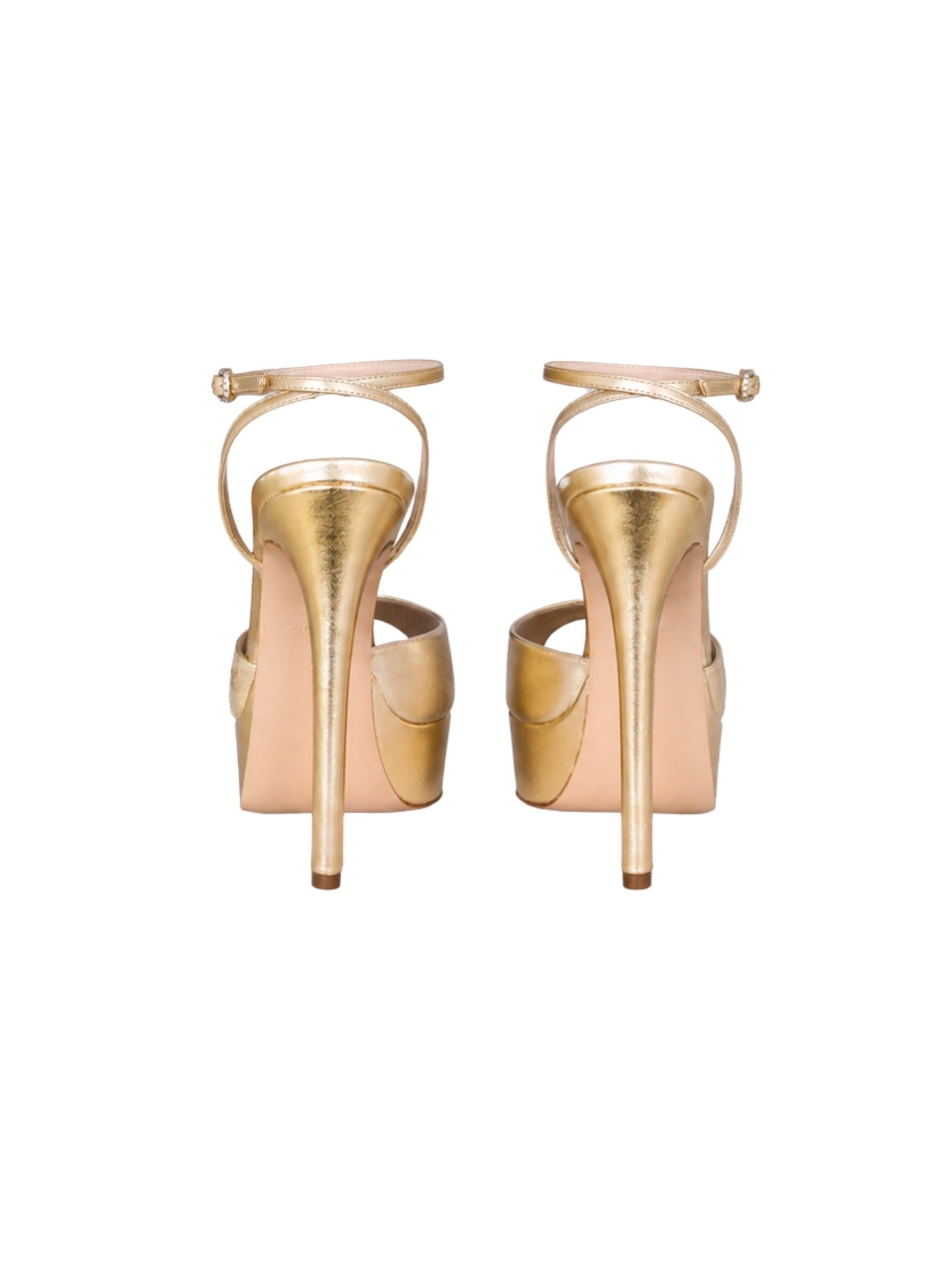 Loulou platform metallic 140 gold