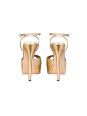 Loulou platform metallic 140 gold