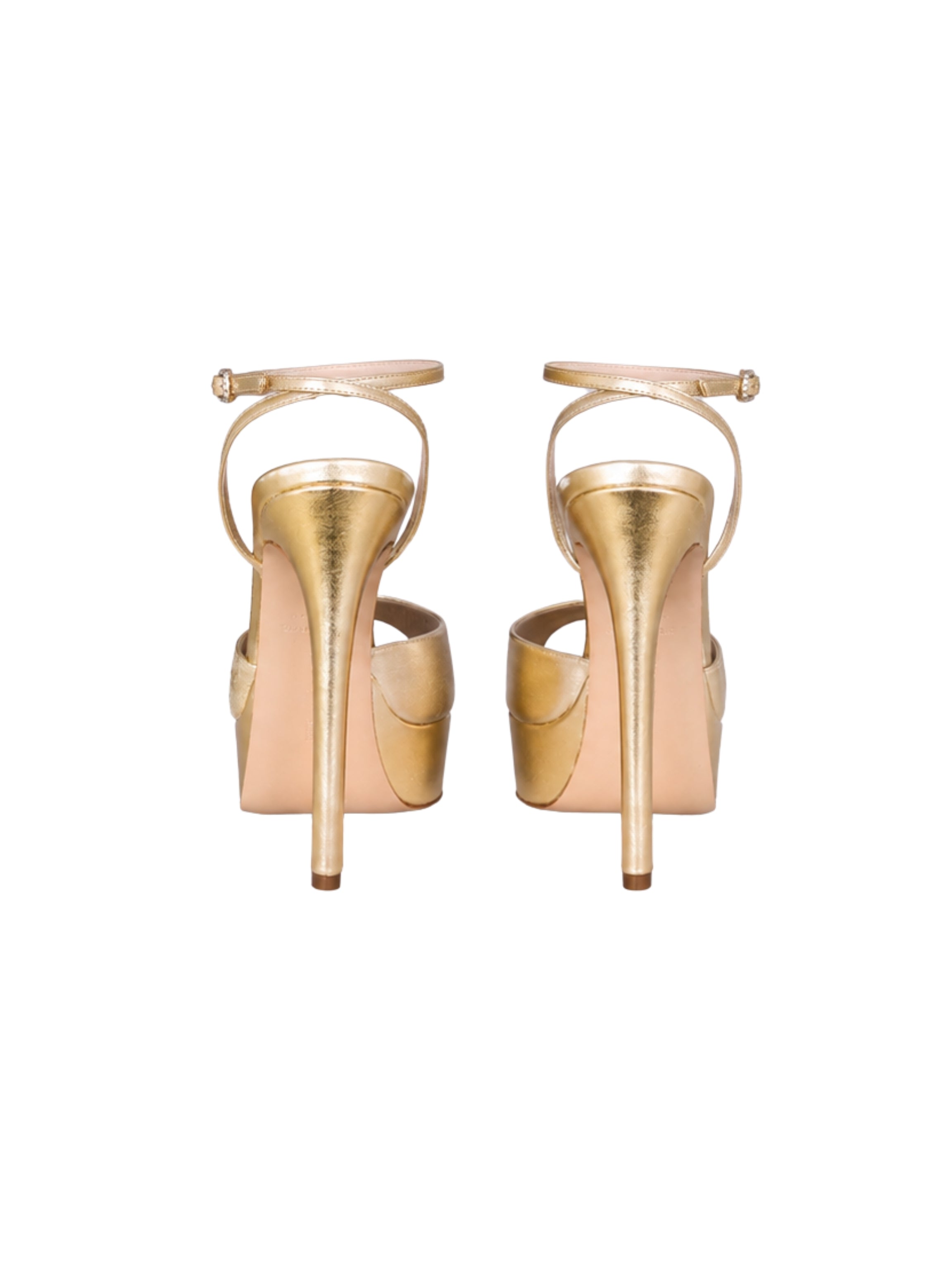 Loulou platform metallic 140 gold