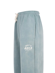 Washed cut-off hem sweat pants