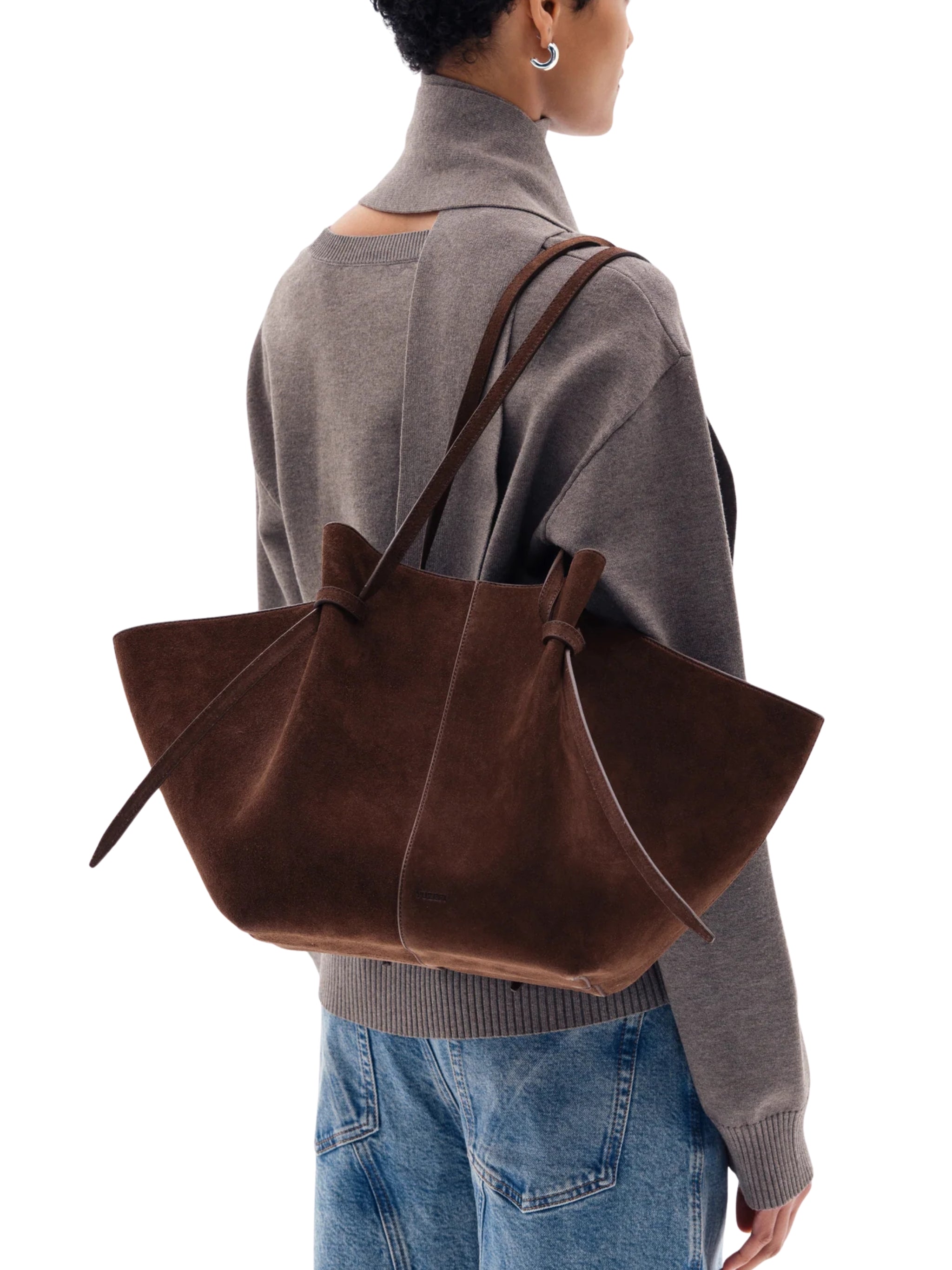 LARGE MOCHI SUEDE CHOCOLATE