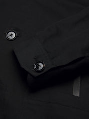 Black linen and cotton desert jacket