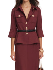 Brown twill maxi dress