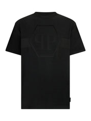 Round Neck T-Shirt Jacquard Hexagon Line