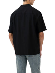 Black linen shirt