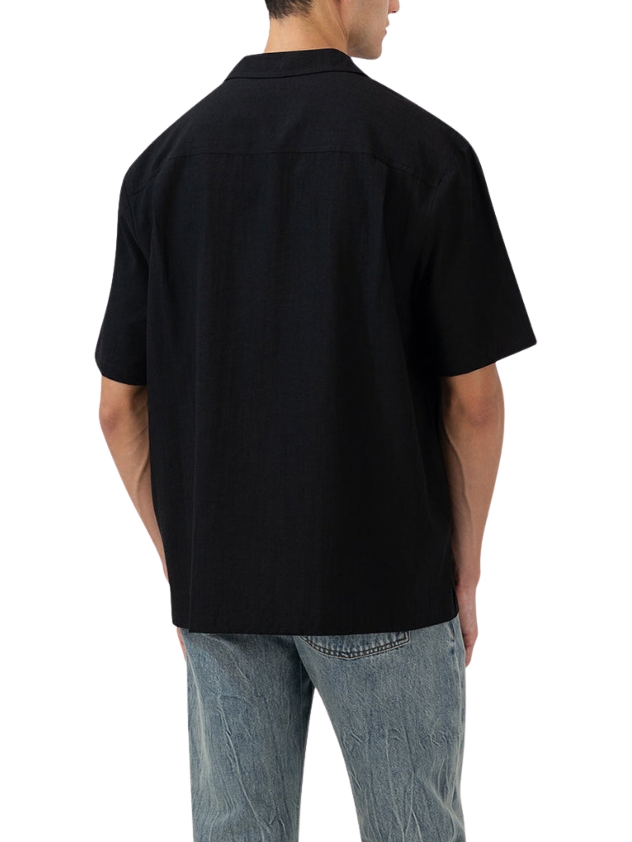 Black linen shirt