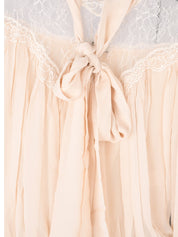 Scarf Neck Lace Detail Blouse