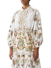 TIERED LONG SHIRT DRESS