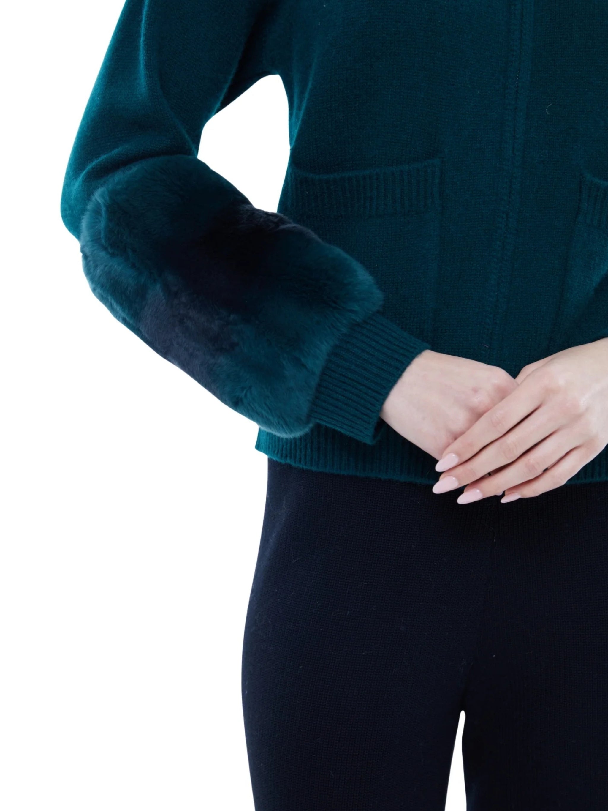 THE CUFF BOMBER IN EMERALD