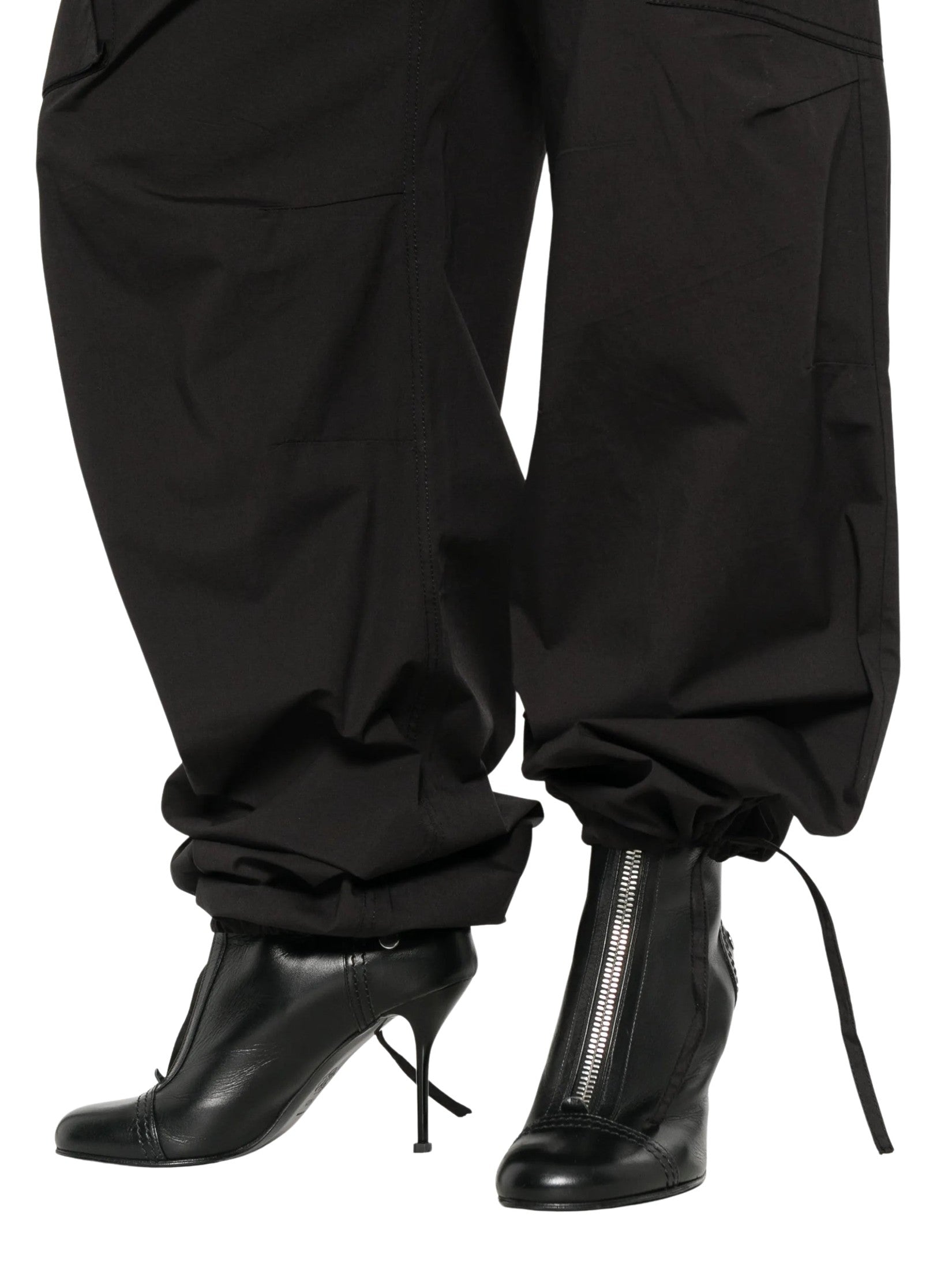 Stretch cotton pocket cargo pants