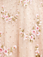 CRESCENT ROSES CAPE ANKLE GOWN