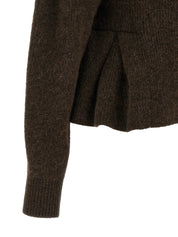 Knit peplum cardigan