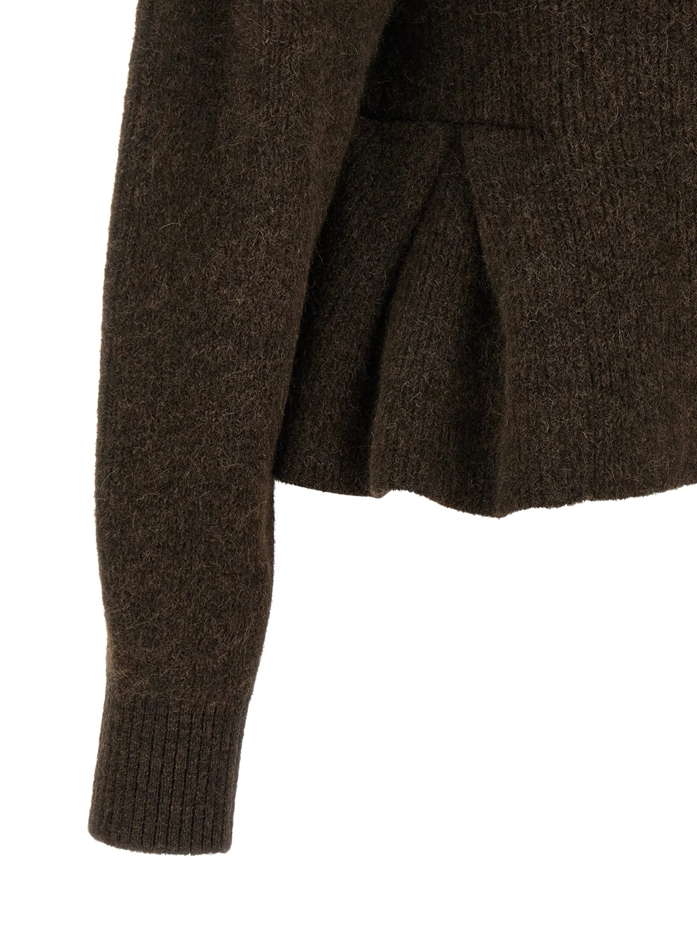 Knit peplum cardigan