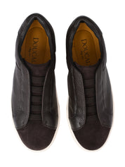 Clay grained-leather sneakers