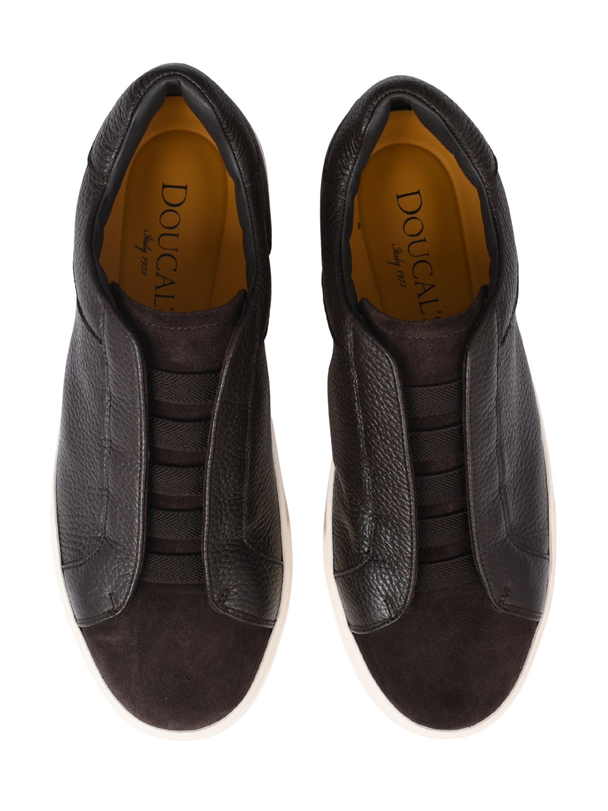 Clay grained-leather sneakers