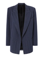 Single-breasted blazer with zigzag pattern
