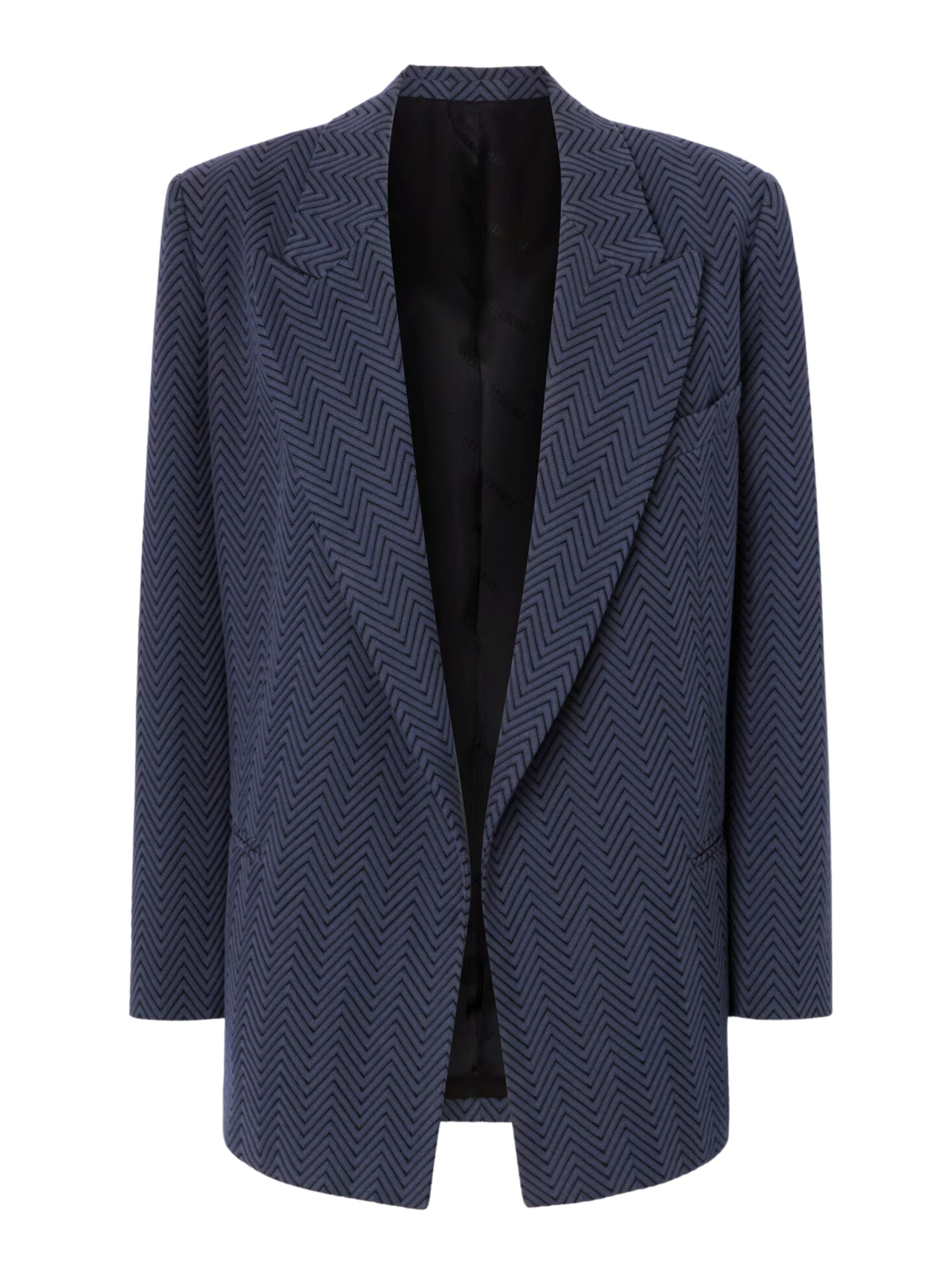 Single-breasted blazer with zigzag pattern