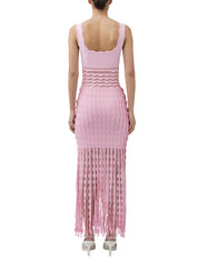 Brionne scalloped knit midi dress