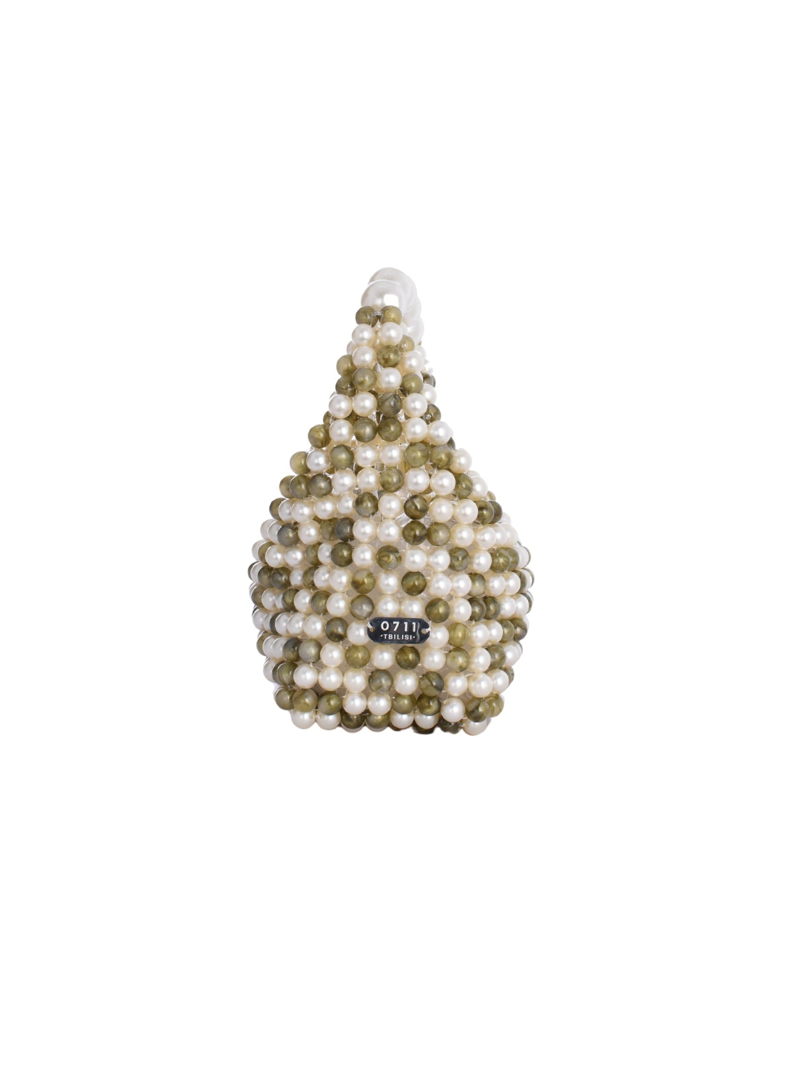 Ivory & green small jodie bag