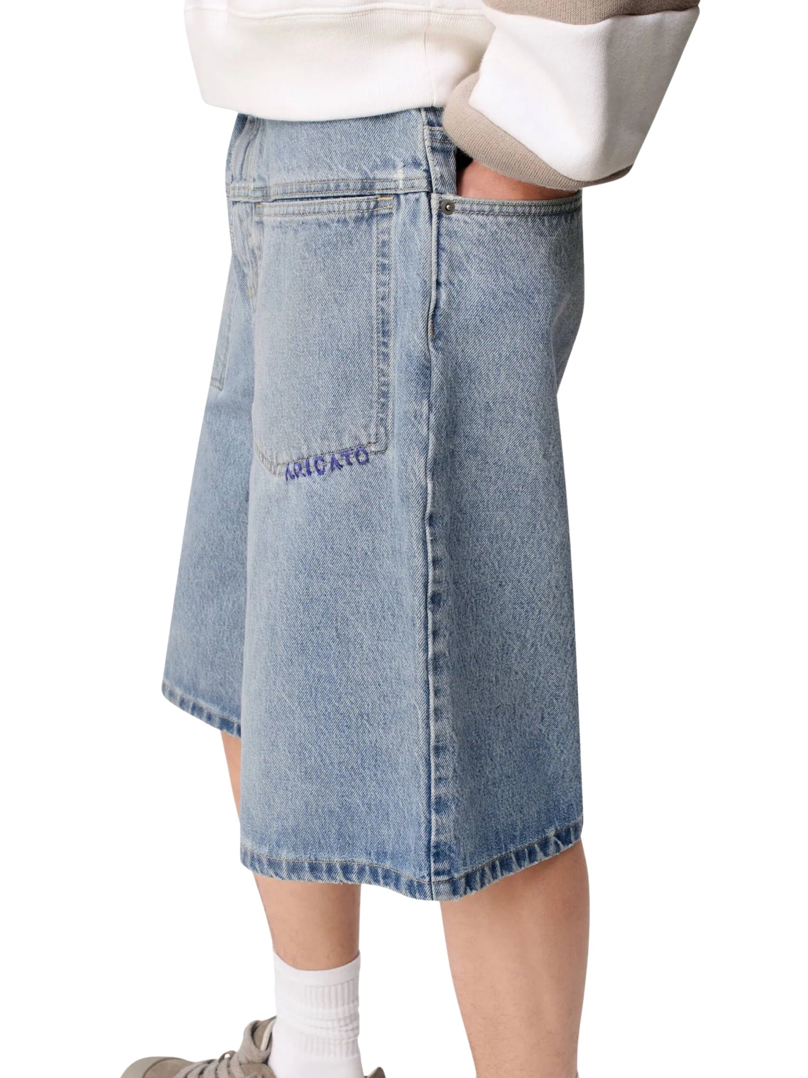 Invert denim shorts