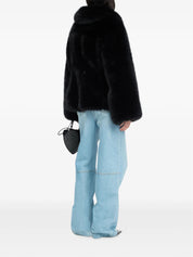 Faux fur flared jacket