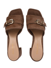 Mule suede taupe