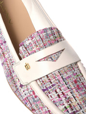 Loafer nappa & tweed off w & multic