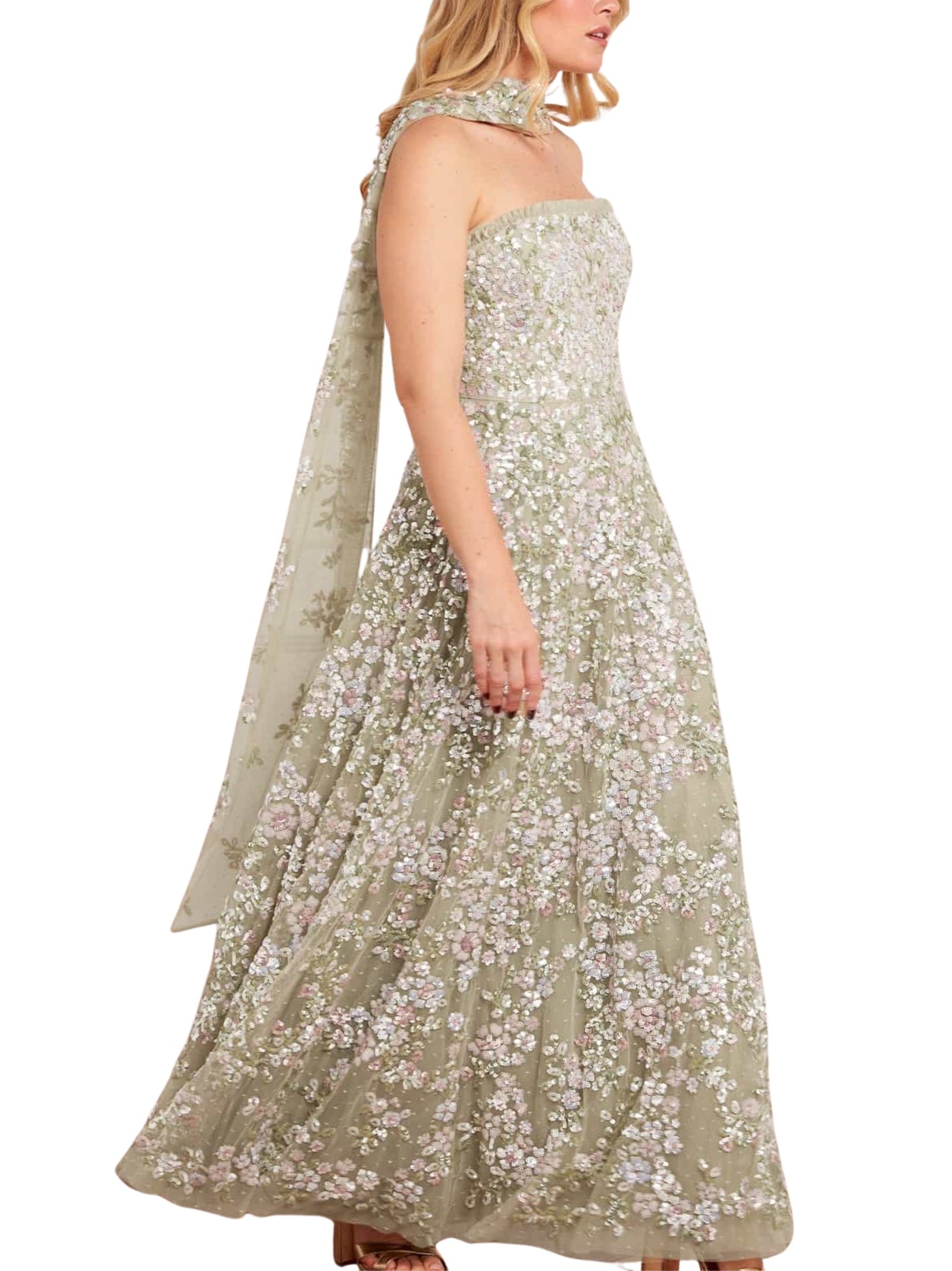 Dream garland strapless gown