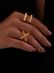 The x ring in sterling silver & 18k gold vermeil