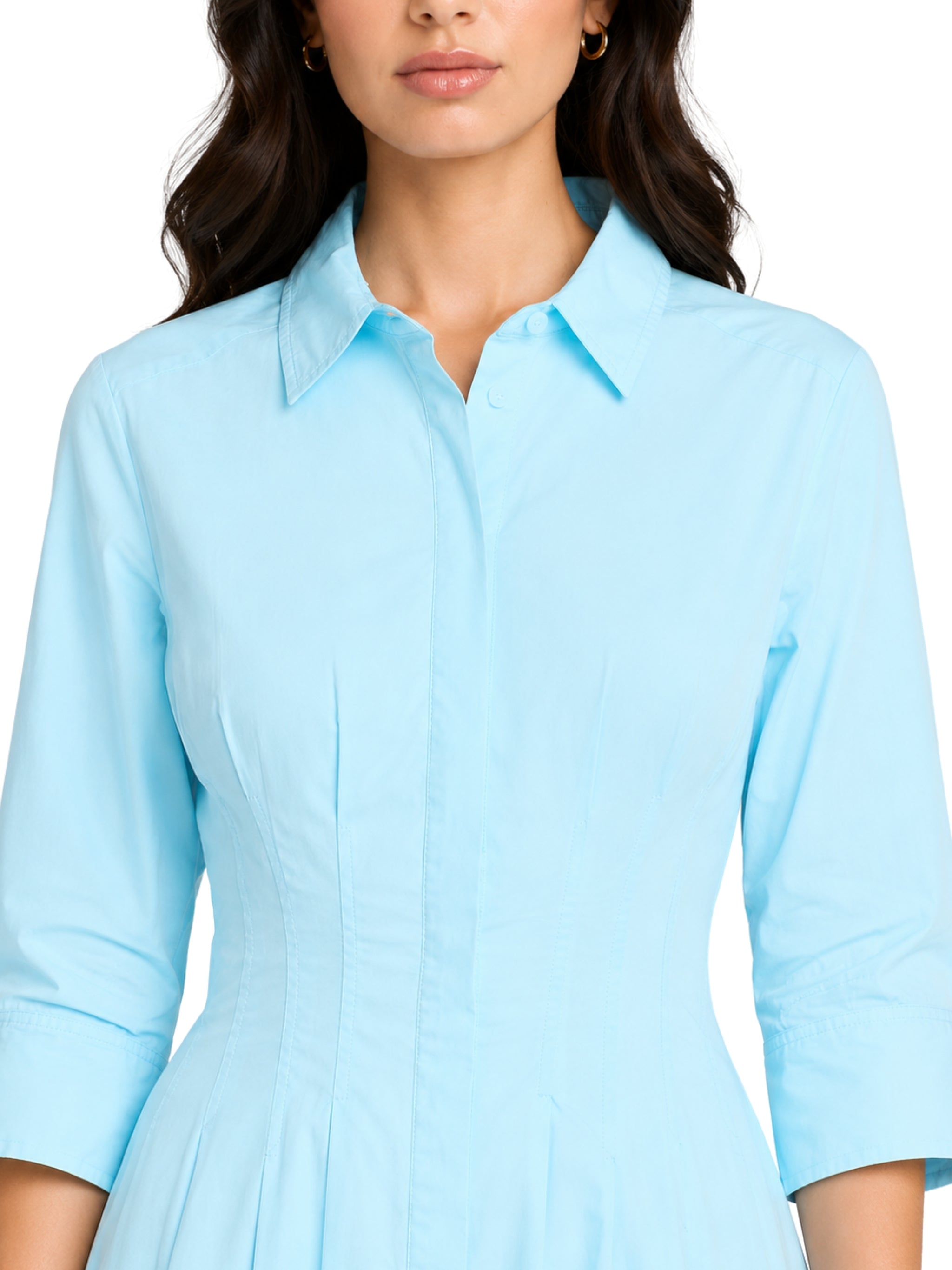 Jazz cotton pintuck midi dress