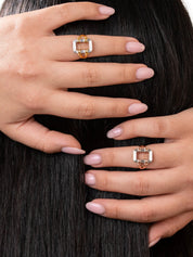 Asha ring in in sterling silver & 18k gold vermeil and rhodium