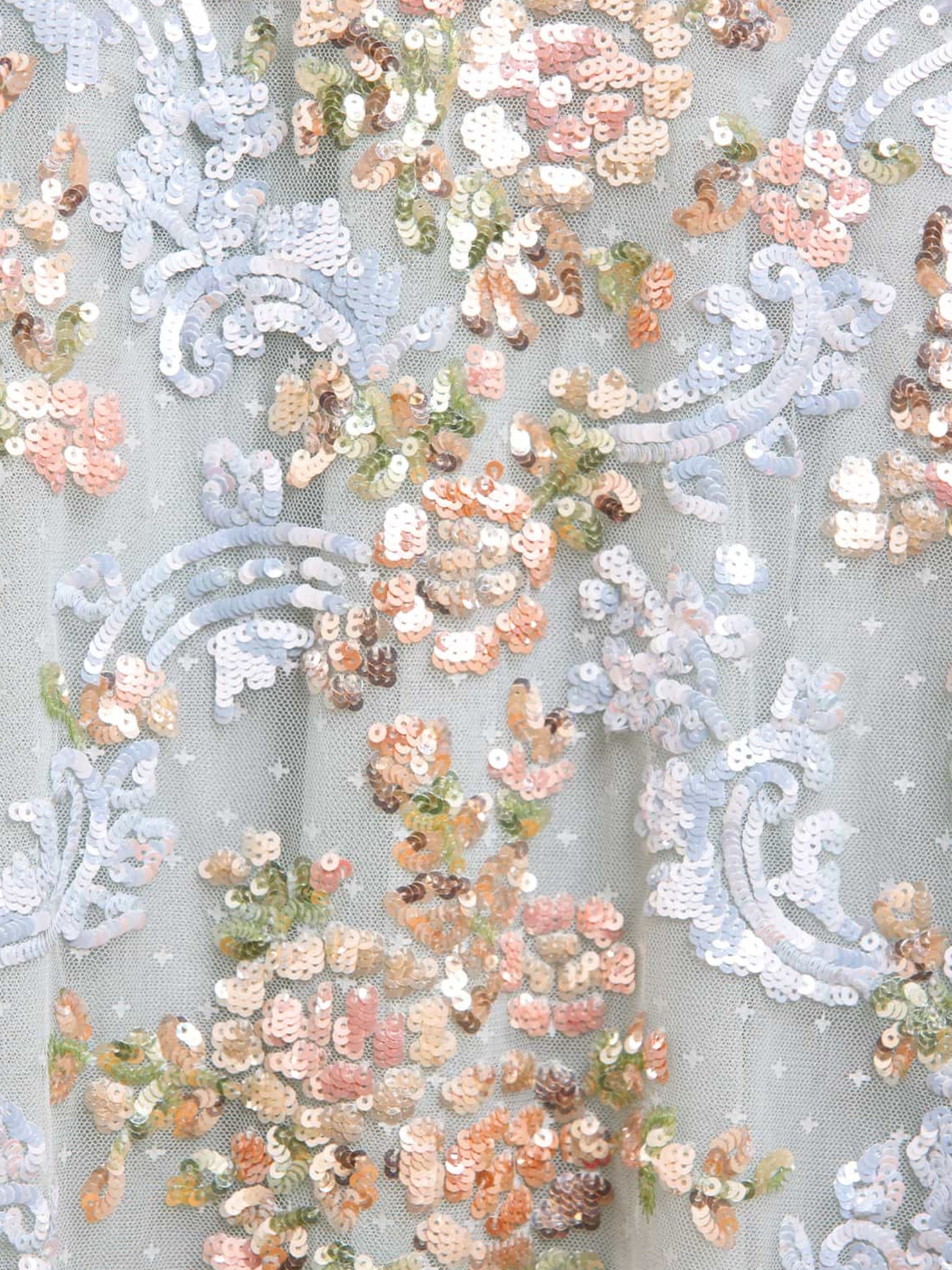 BAROQUE FLORAL ONE-SHOULDER MIDAXI DRESS