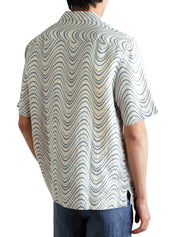 Roberto linen shirt s/s fibra print