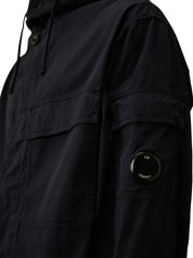 Overshirt in organic gabardine