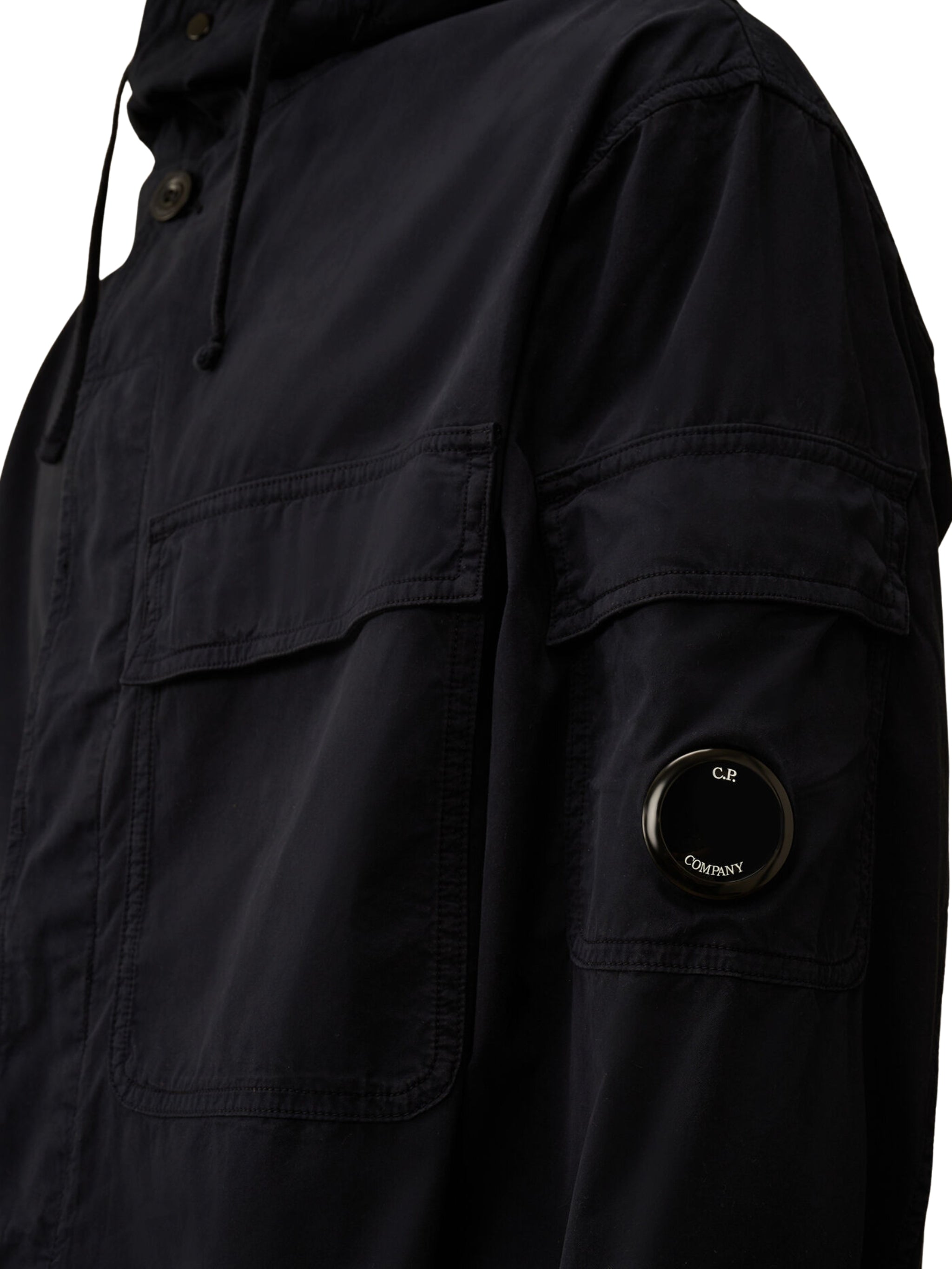 Overshirt in organic gabardine