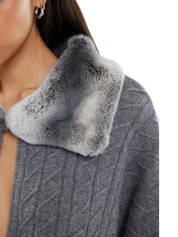 THE COLLAR DETAIL PONCHO IN STORM